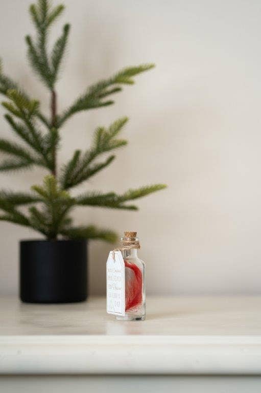 Glass Bottle Cardinal Decor