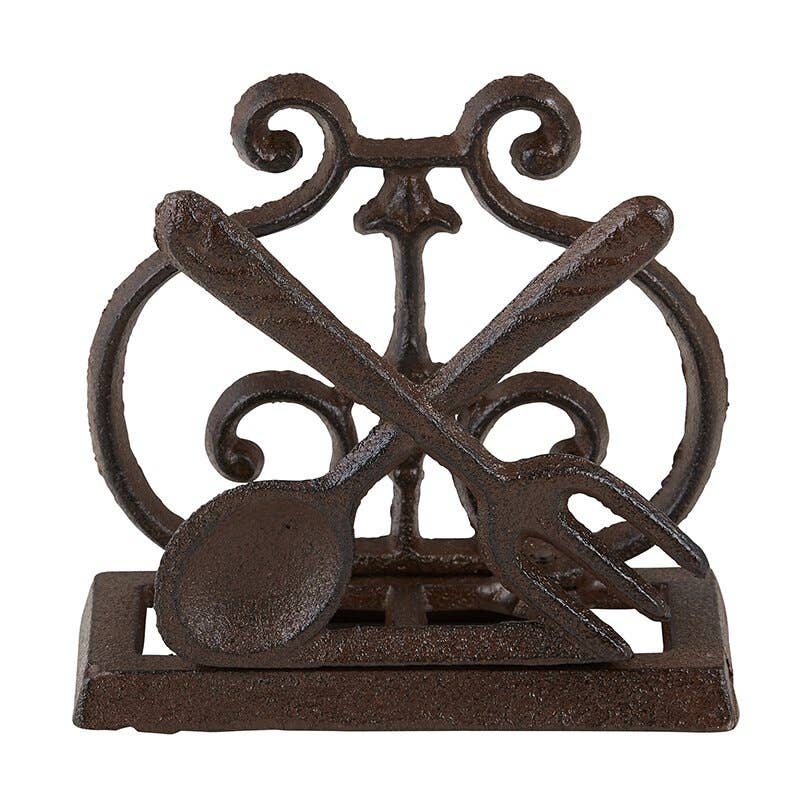 Spoon And Fork Cast Iron Paper Holder