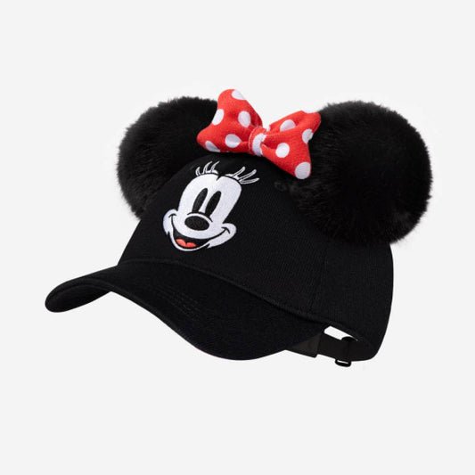 Minnie Mouse Black Hero Cap with Pom Ear - Love Your Melon x Disney