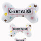 White Chewy Vuiton Bones Squeaker Dog Toy: Large