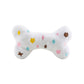 White Chewy Vuiton Bones Squeaker Dog Toy: Large