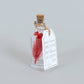 Glass Bottle CARDINAL Decor