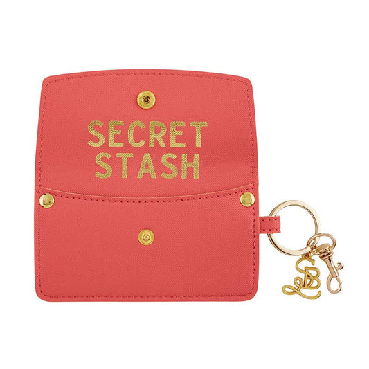 Secret Stash Credit Card Pouch - Coral