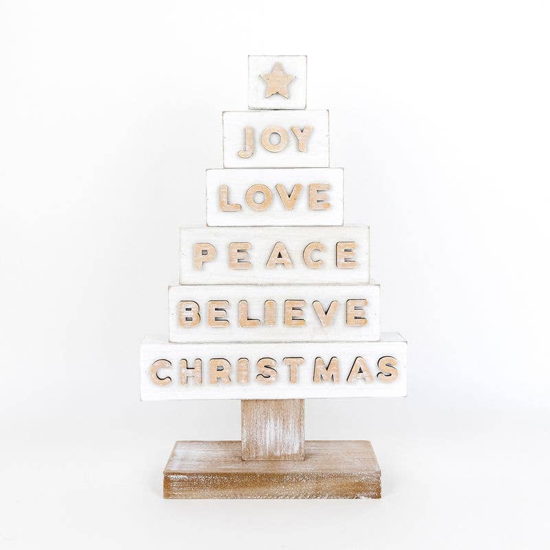 Christmas Tree Wooden Stacking Bricks