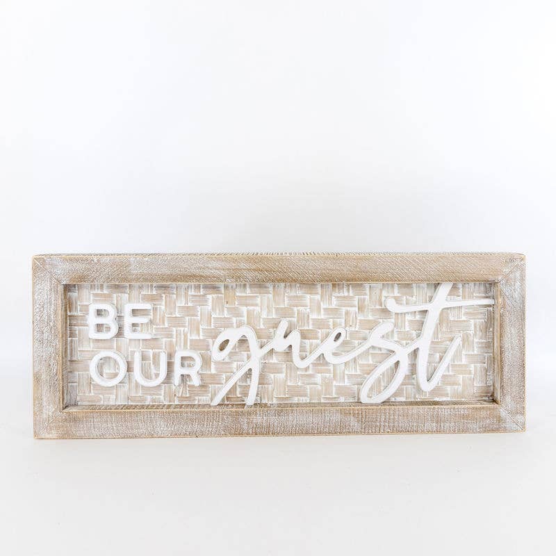 Be Our Guest Wooden Frame Sign