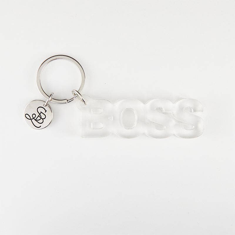 Boss Clear Acrylic Keychain