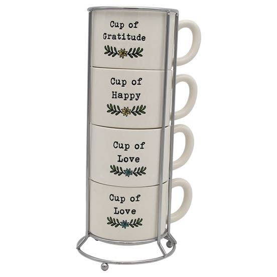 Happy Home Stacking Mug Set