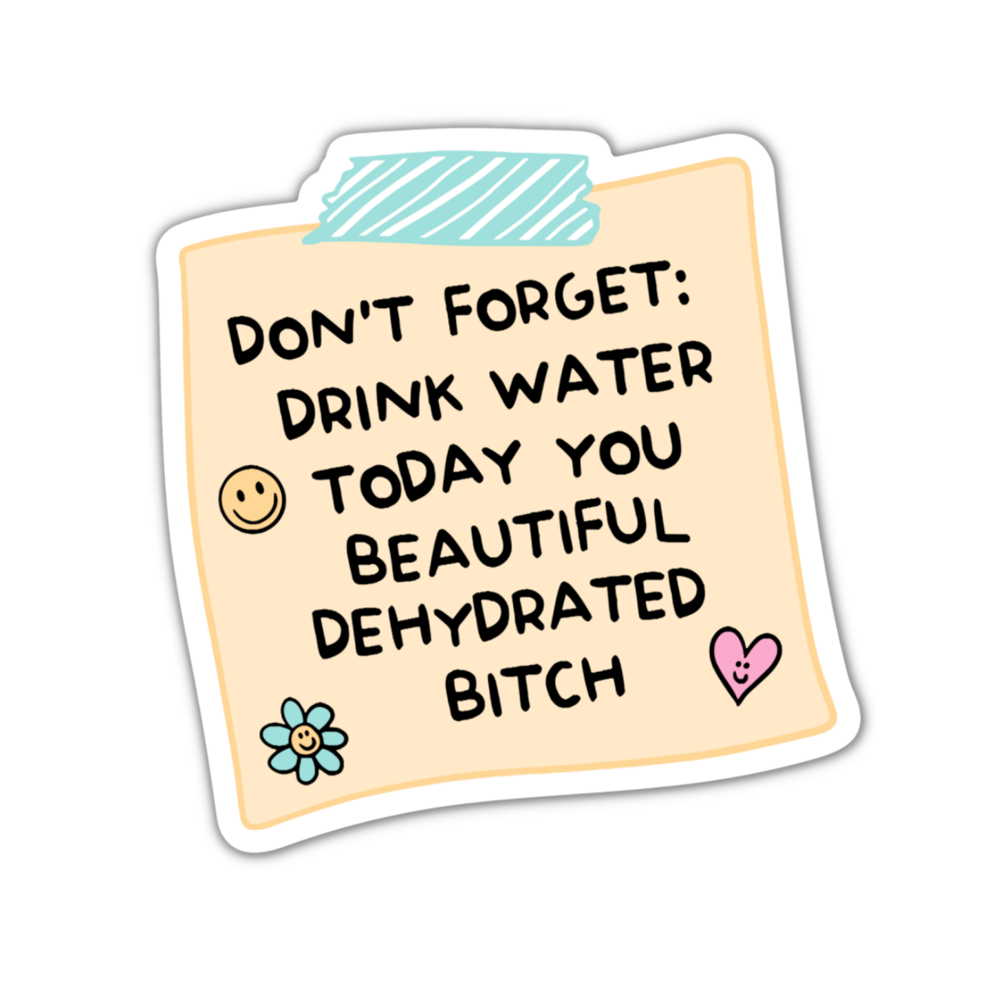 Drink Water Today Vinyl Sticker