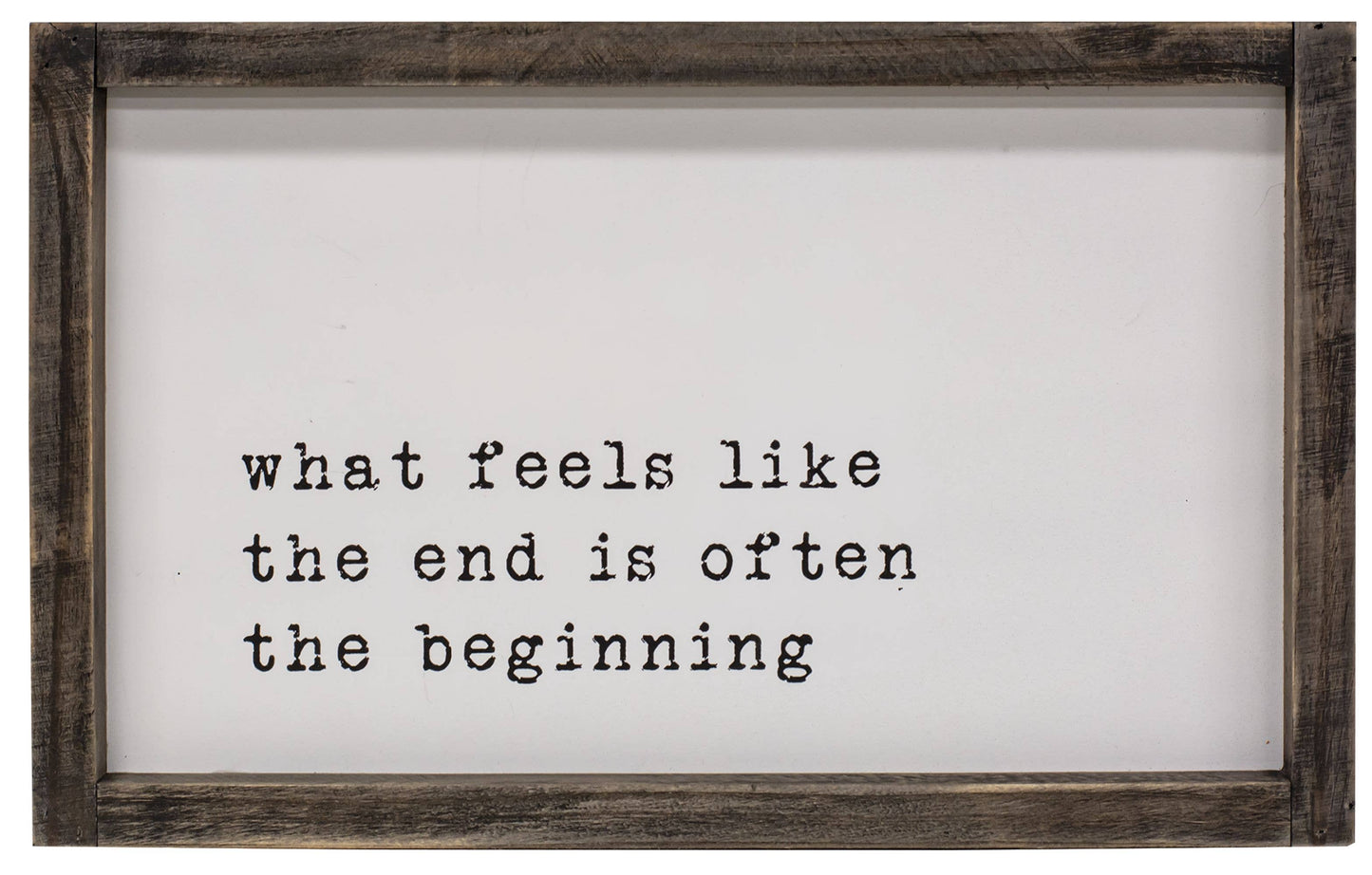 The Beginning Wood Framed Sign