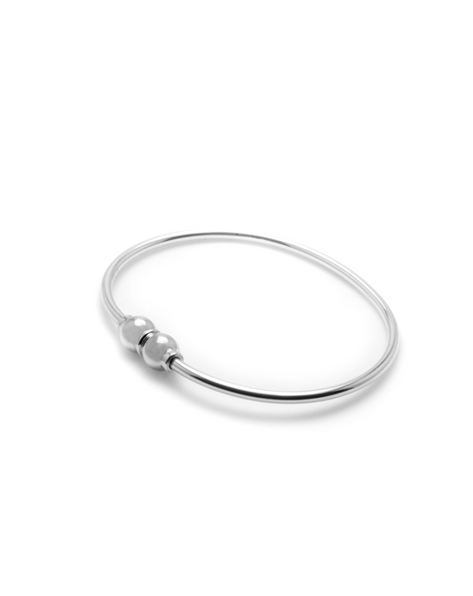 Cape Cod Sterling Silver Double Ball Bracelet