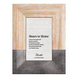 Wood and Dark Ceramic Photo Frame