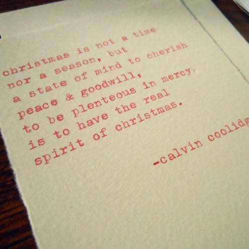 Coolidge Holiday Quote Card