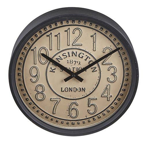 Beige Round Clock