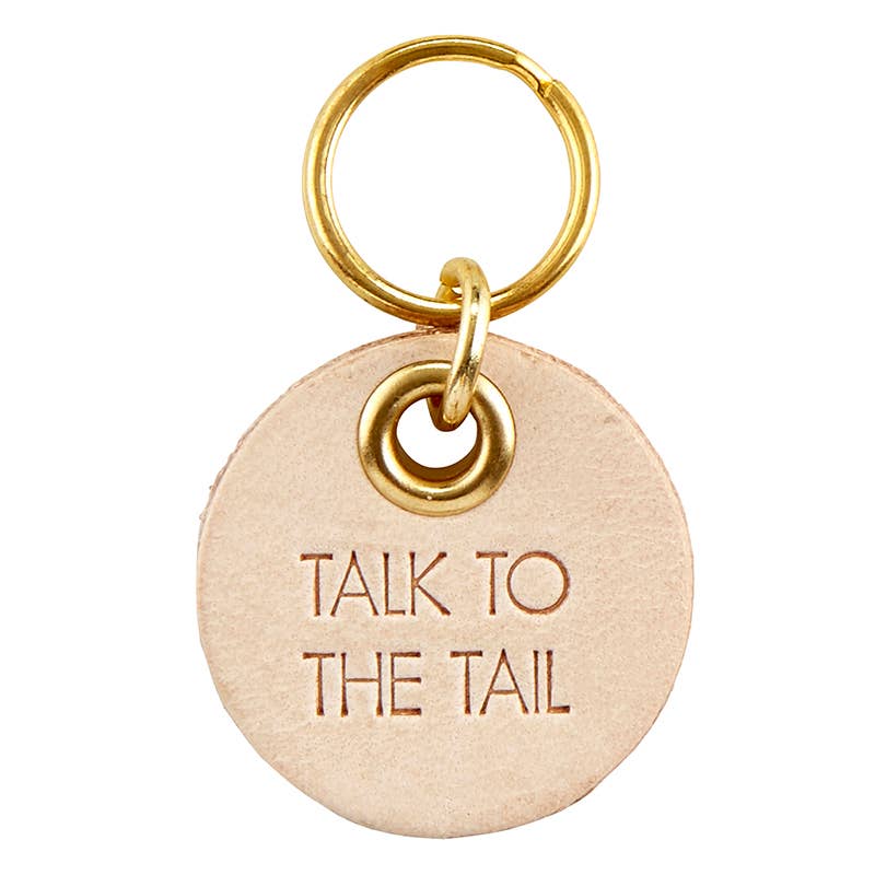 Leather Pet Tag - Talk to the Tail