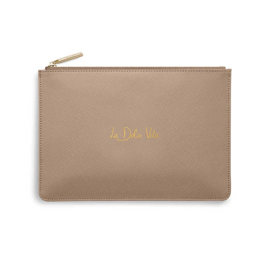 PERFECT POUCH - ITALIAN | LA DOLCE VITA | CARAMEL