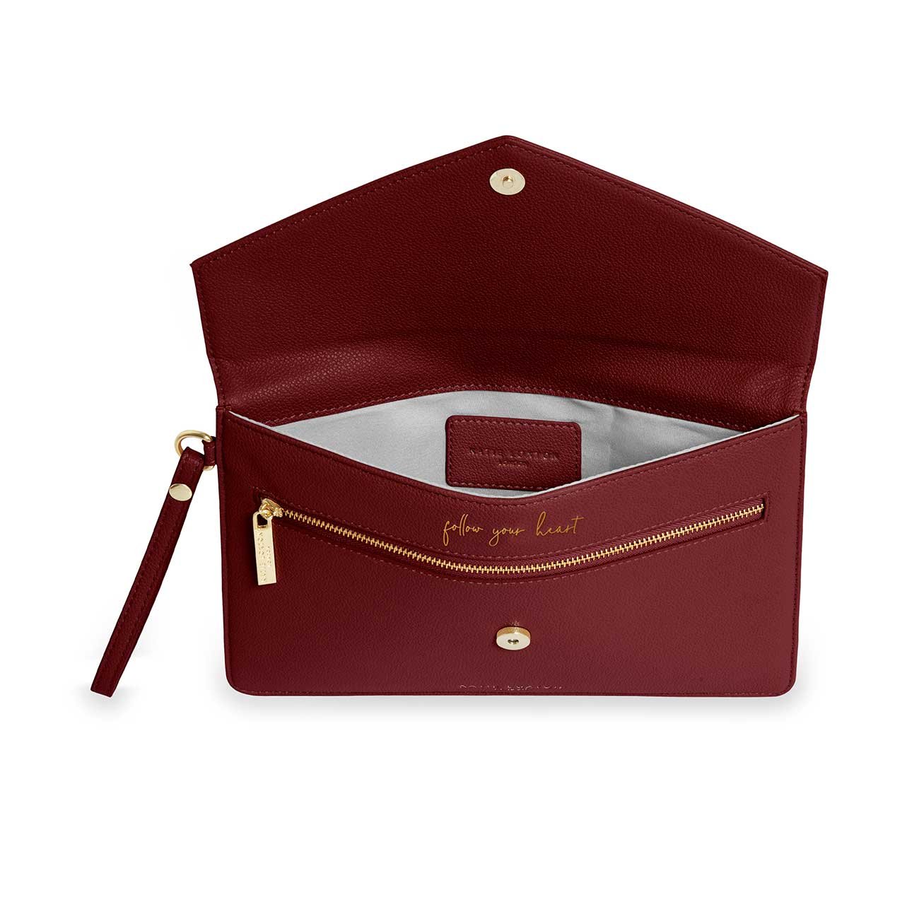 ESME ENVELOPE CLUTCH | FOLLOW YOUR HEART | BURGUNDY