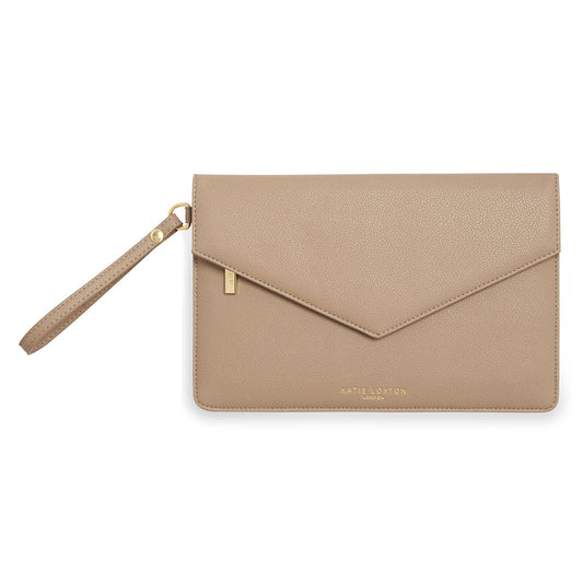 ESME ENVELOPE CLUTCH BAG | TAUPE