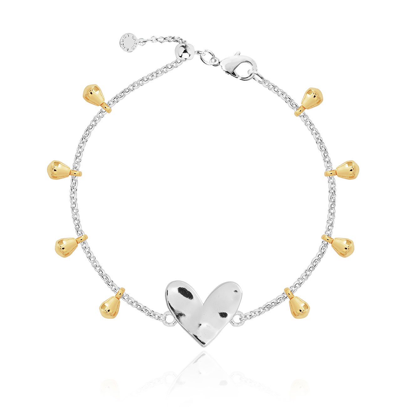 SILVER HEART ANKLET