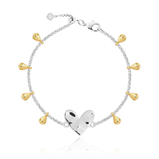 SILVER HEART ANKLET