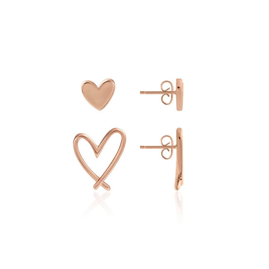 FLORRIE HEART STUD EARRINGS