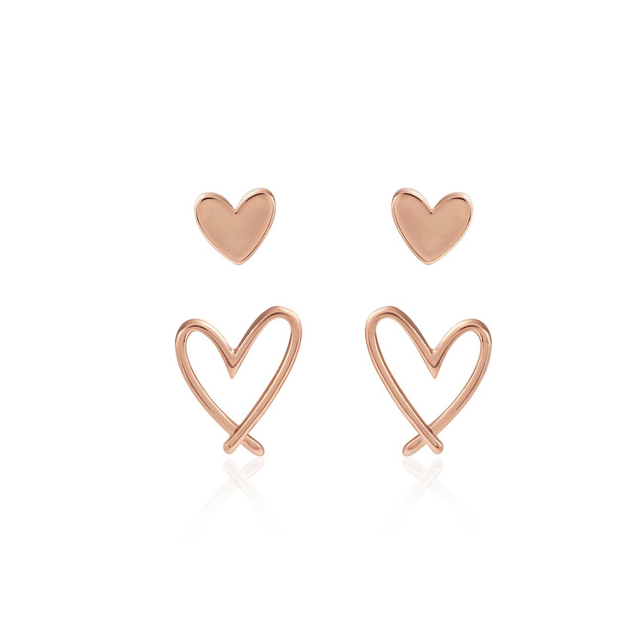 FLORRIE HEART STUD EARRINGS